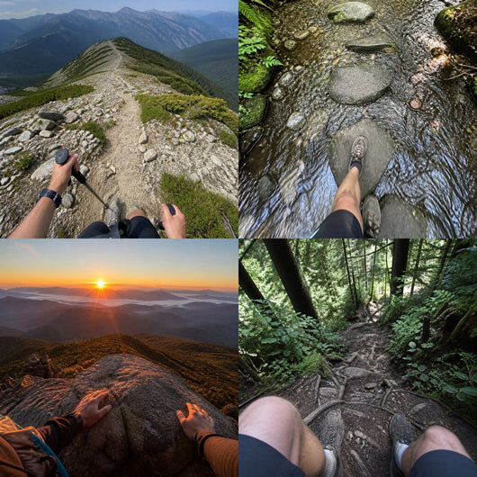 Point-of-view footage from the trail